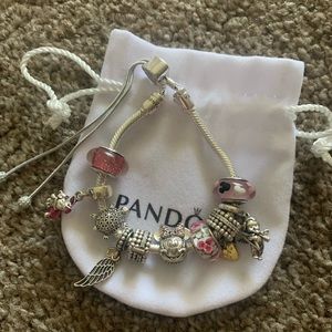 Pandora charms and bracelet